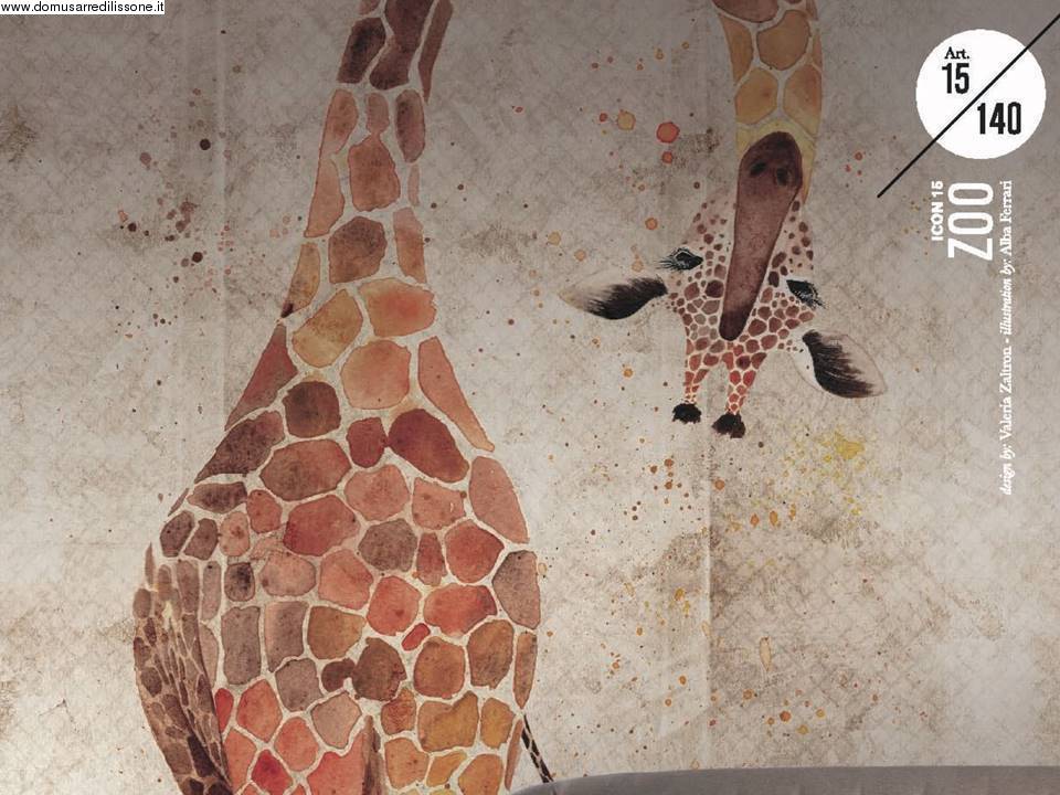 carta da parati con giraffa 